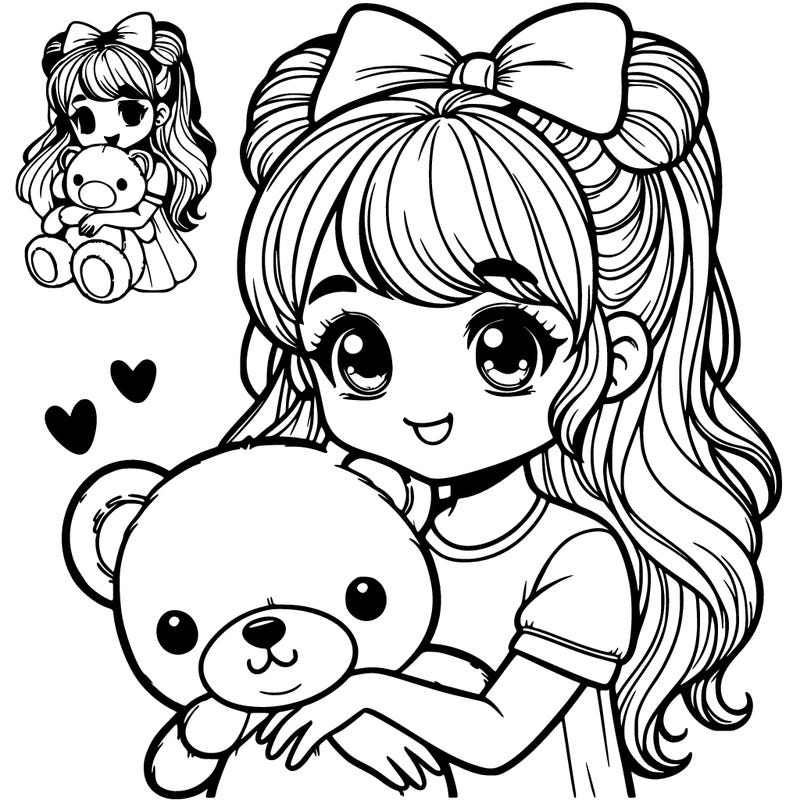 a girl  holding a teddy bear