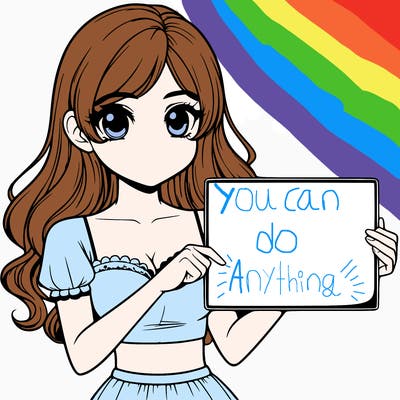 realistic pretty girl holding blank sign