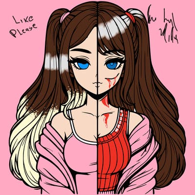 realistic girl split