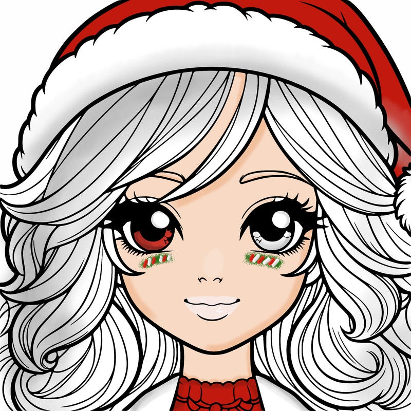 realistic christmas girl