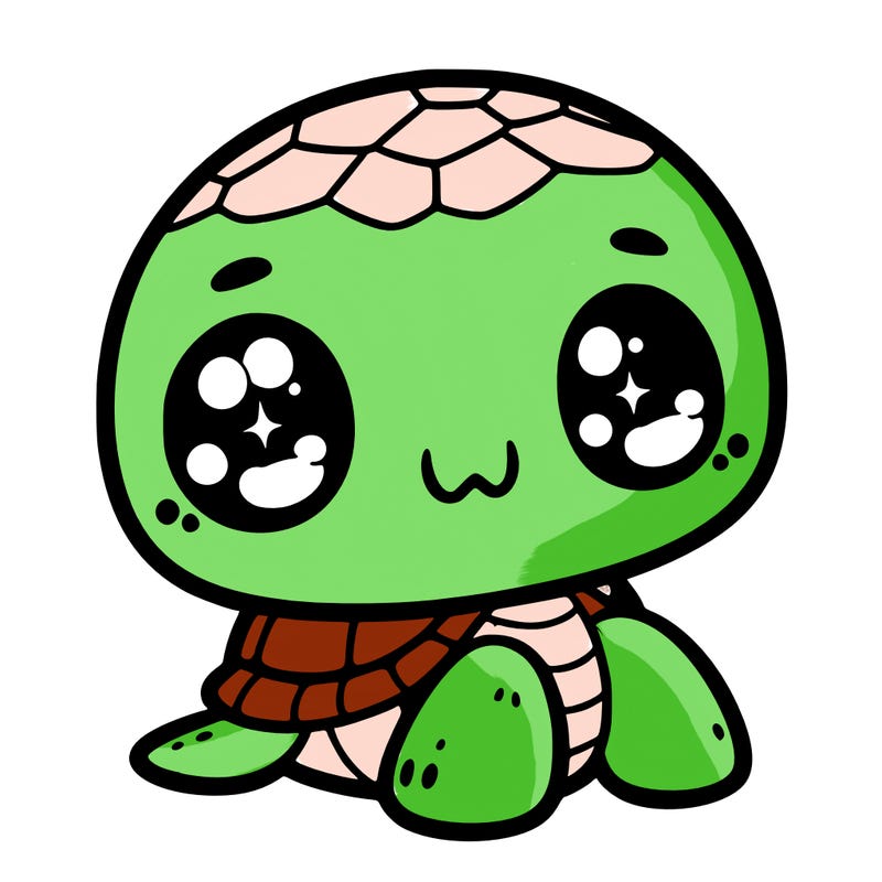cute chibi sea turtle