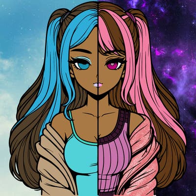 realistic girl split