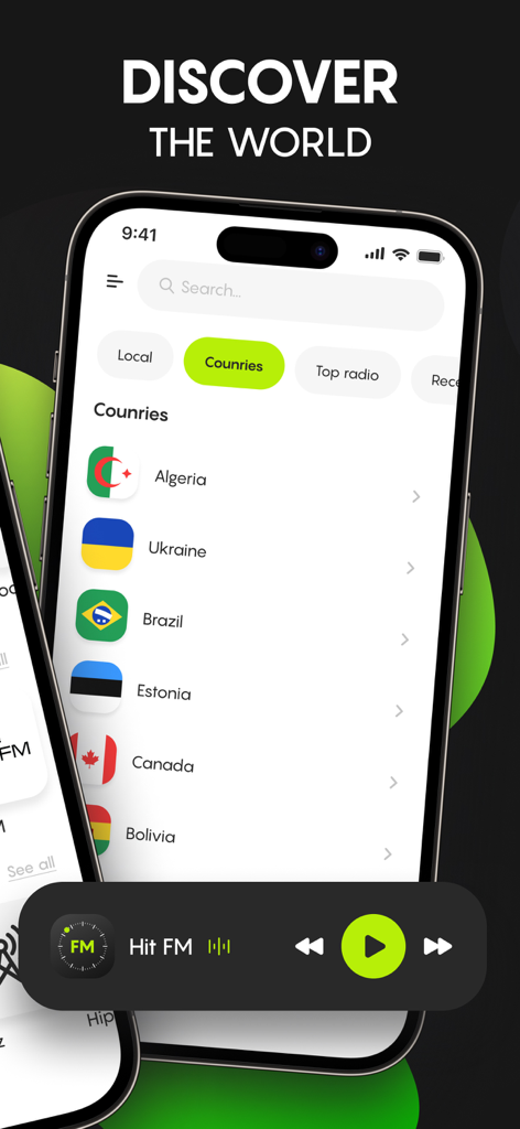 AM FM Radio USA Tuner Live App - International radio stations list by country in the AM FM Radio USA Tuner app
