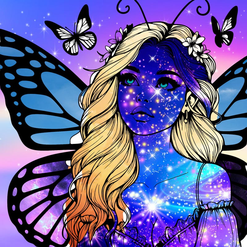 butterfly fairy realistic girl