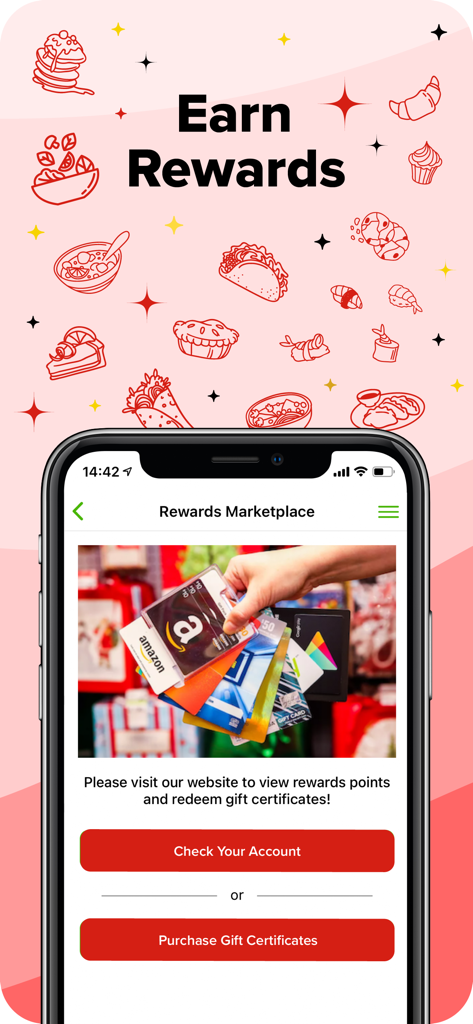 Hopper Maui - Hopper Maui app rewards marketplace screen showing options to earn rewards and redeem gift cards
