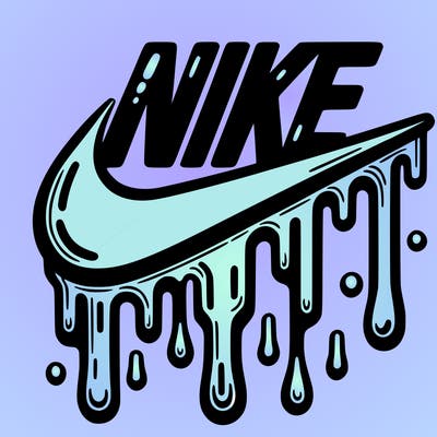 dripping nike logo