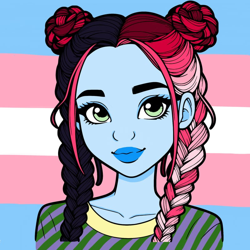 realistic girl with braids