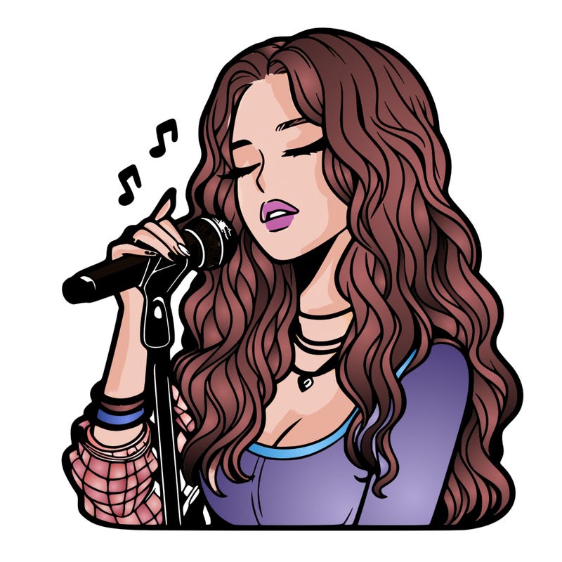 realistic female singer