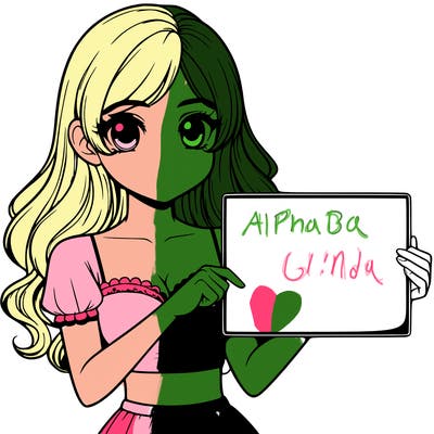 realistic pretty girl holding blank sign