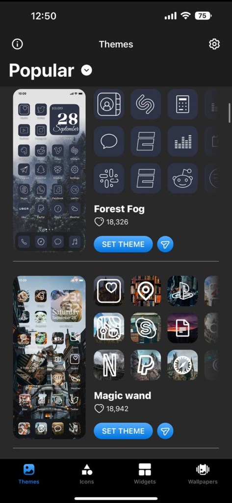 App Themes: Icon Widgets Kit - iPhone 사용자 정의를 위한 인기 있는 사용자 정의 테마 및 아이콘