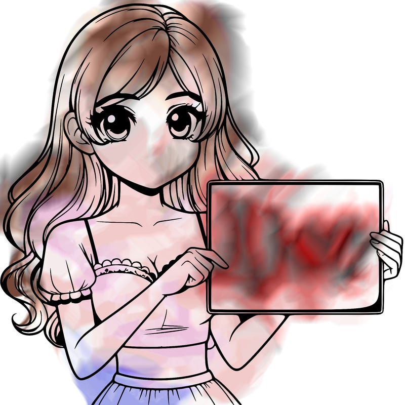 realistic pretty girl holding blank sign