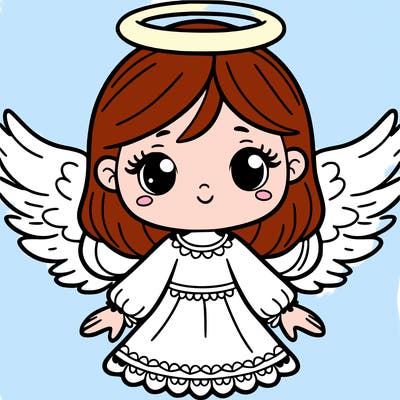 girl with angel wings