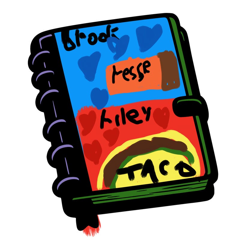 a closed notebook with nothing