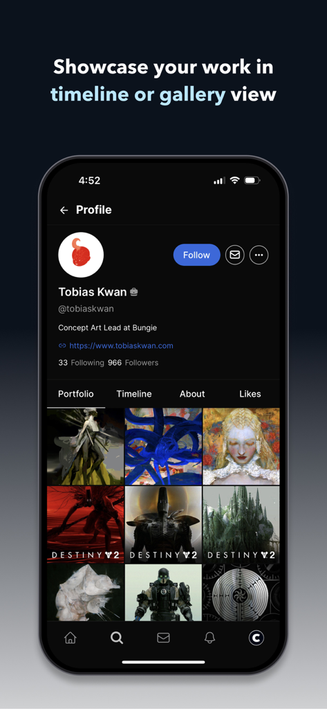 Cara: Art & Social - Artist profile and digital art portfolio gallery on the Cara app