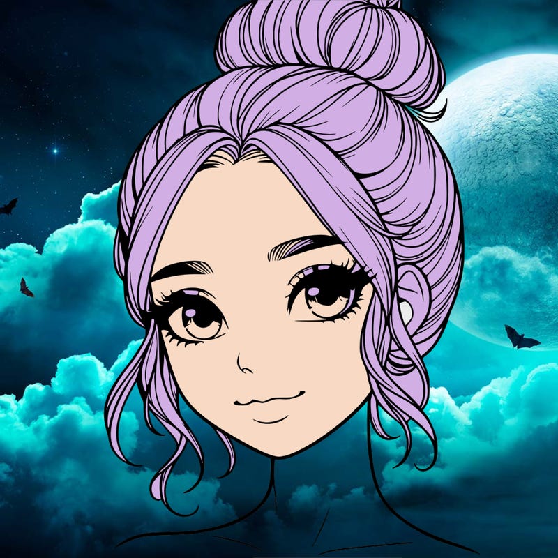 realistic pretty girl with hair in bun