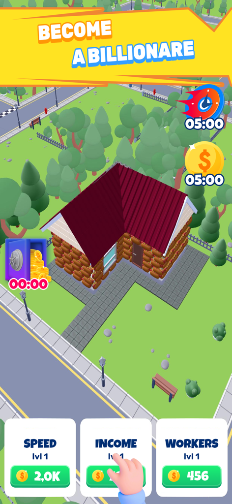 DIY Building 3D: Craft Block - A 3D house construction simulation in DIY Building 3D with speed and income upgrades