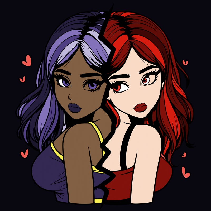 realistic girl split