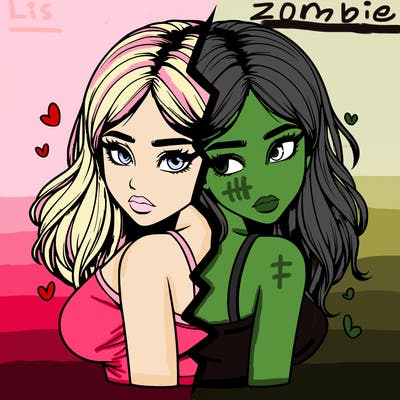 realistic girl split