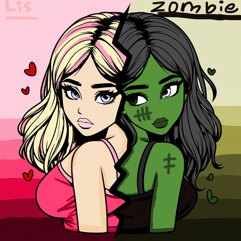 realistic girl split