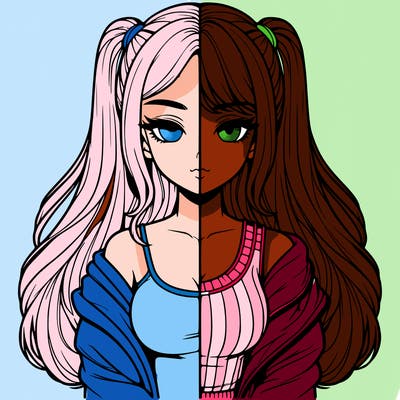 realistic girl split