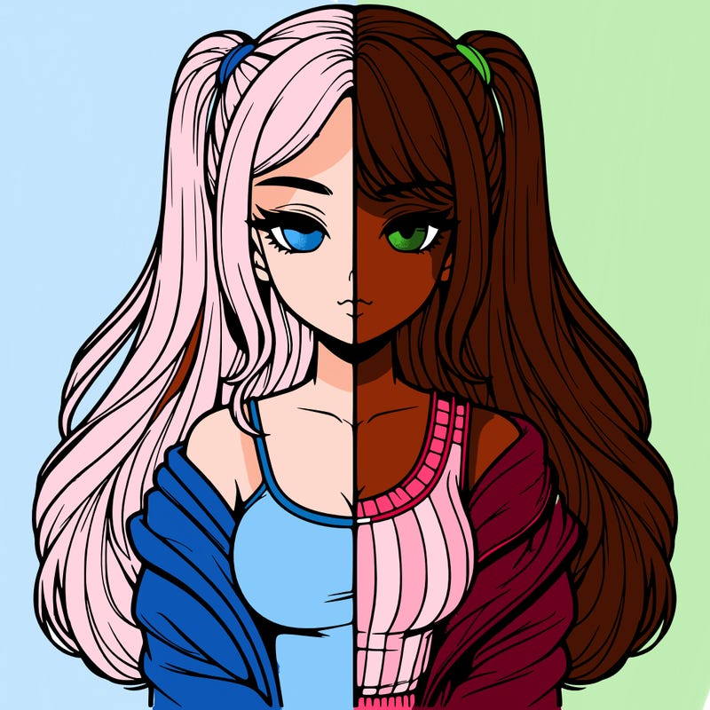 realistic girl split