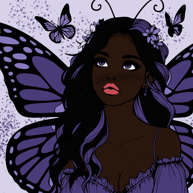 butterfly fairy realistic girl