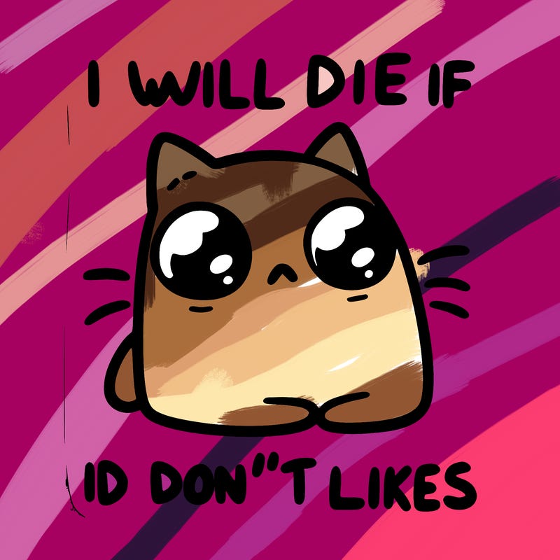 a cat that will die if we don’t get 10 likes