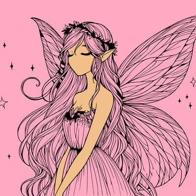 ethereal realistic fairy girl