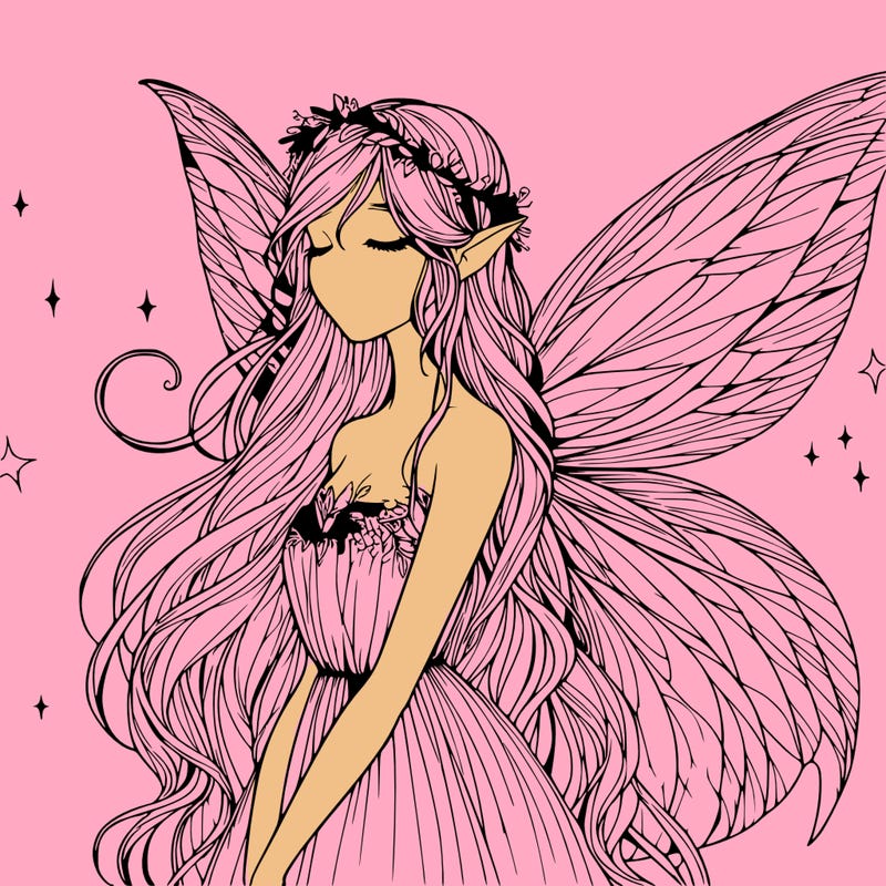 ethereal realistic fairy girl