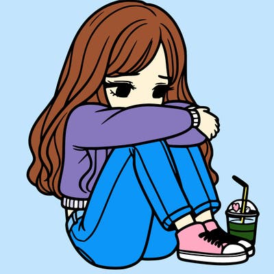 a girl  after a breakup