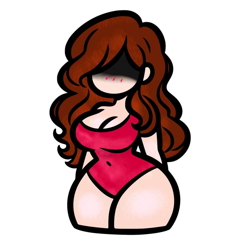 curvy woman with hair