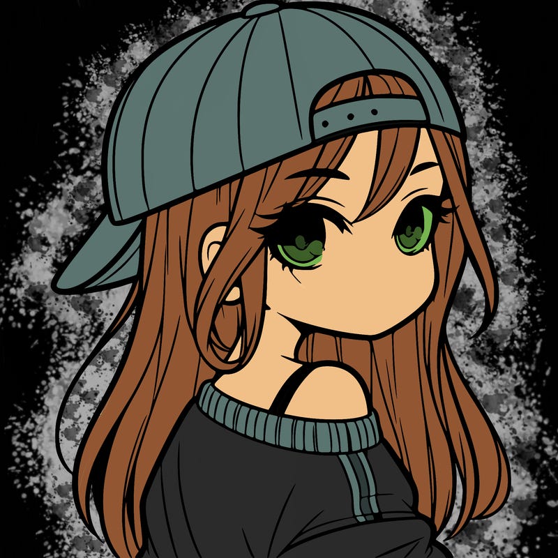 girl with a backward hat on