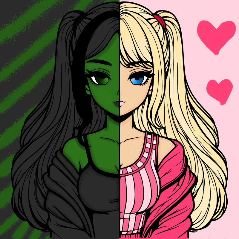 realistic girl split