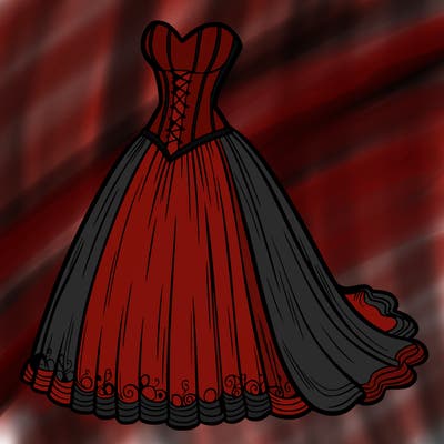 wedding dress-corset and a long and flowy skirt