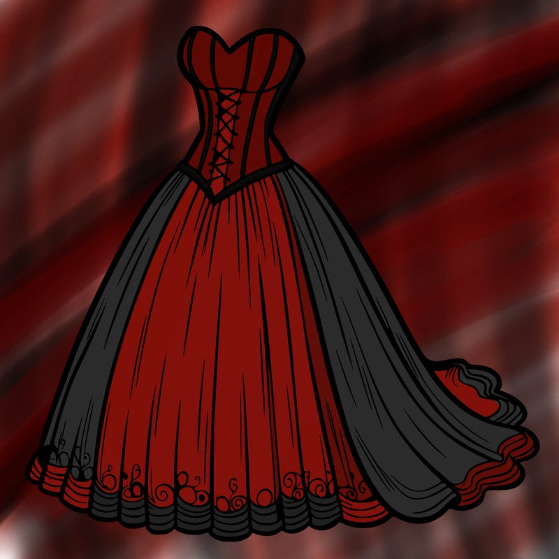 wedding dress-corset and a long and flowy skirt