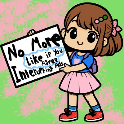 girl holding a big sign