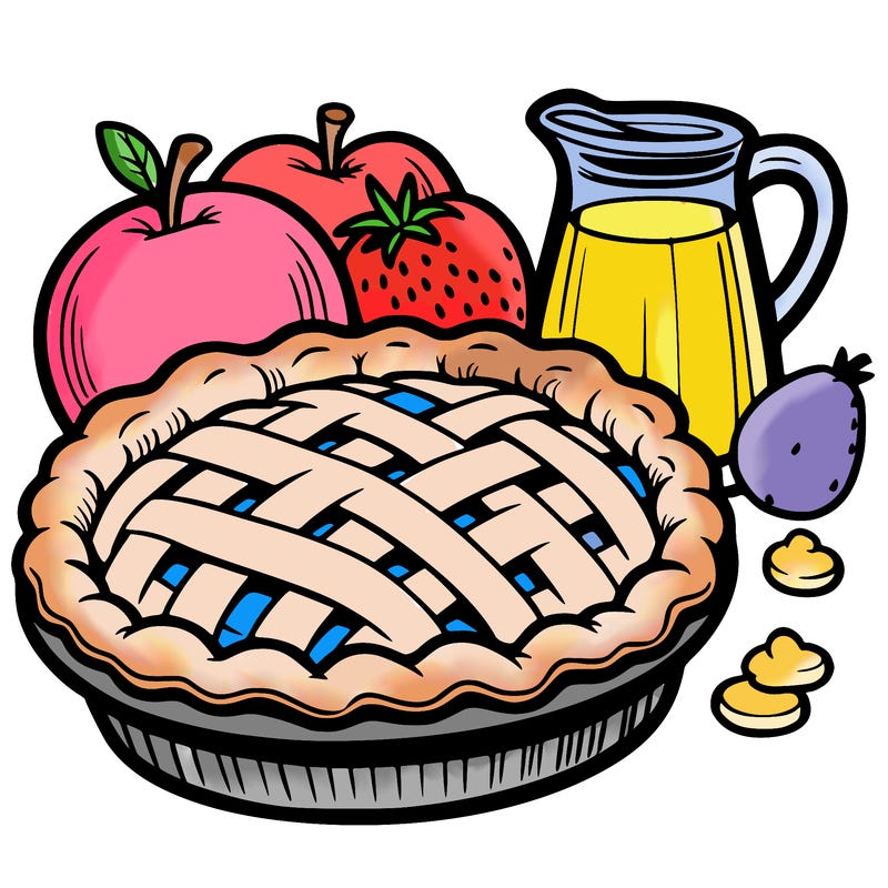 a pie of food