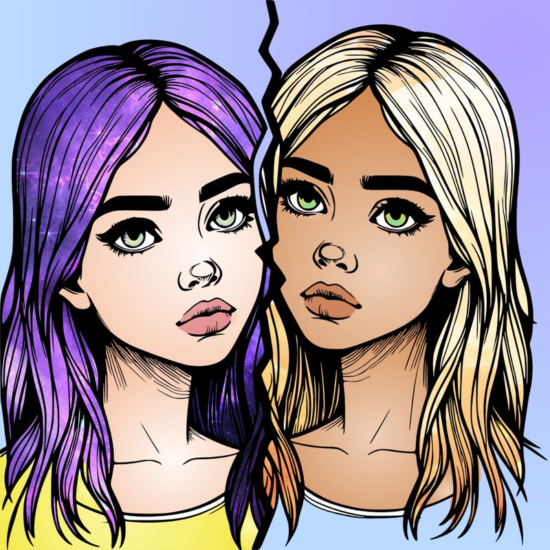 realistic girl split