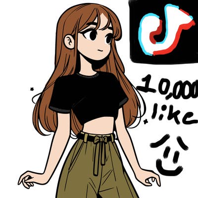 girl in a cute crop top