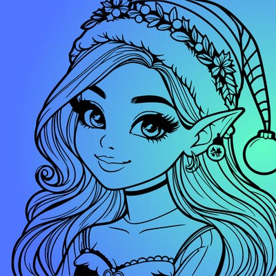 christmas girl elf realistic