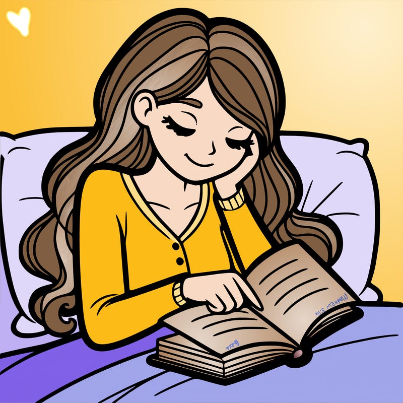 woman reading a book