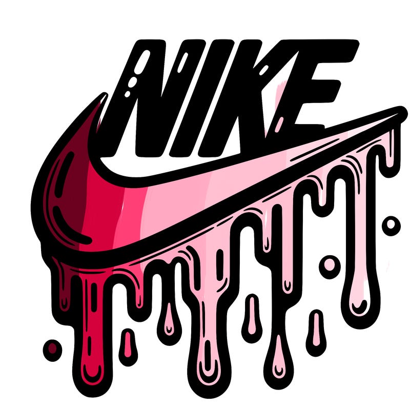 dripping nike logo
