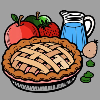 a pie of food