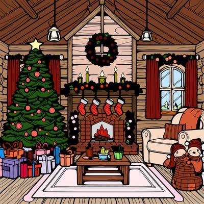 christmas house interior
