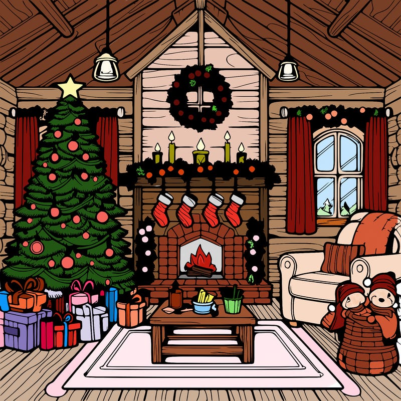 christmas house interior