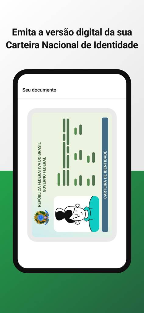 RG Nacional GO - Digital National Identity Card shown on a mobile phone screen