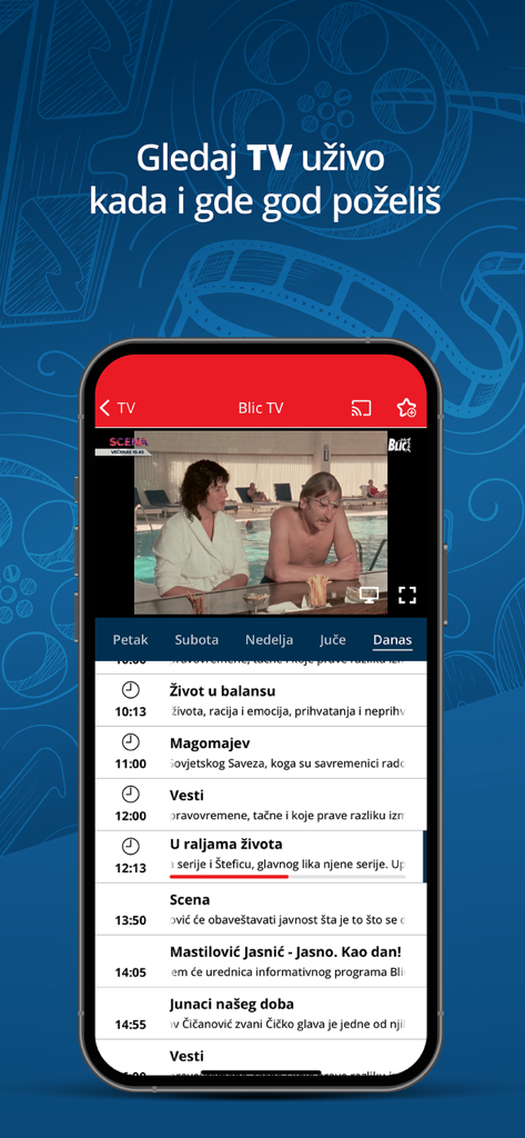 MTEL TV - MTEL TV mobile App mit einer Live-Übertragung und einem Fernsehprogrammplan