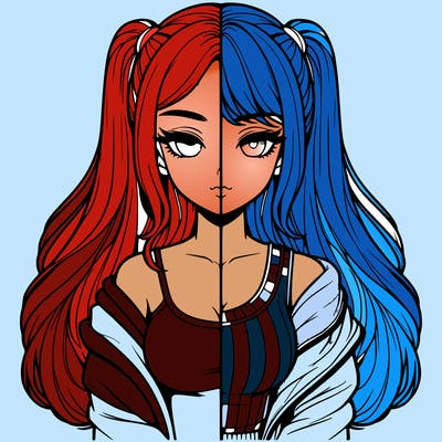 realistic girl split