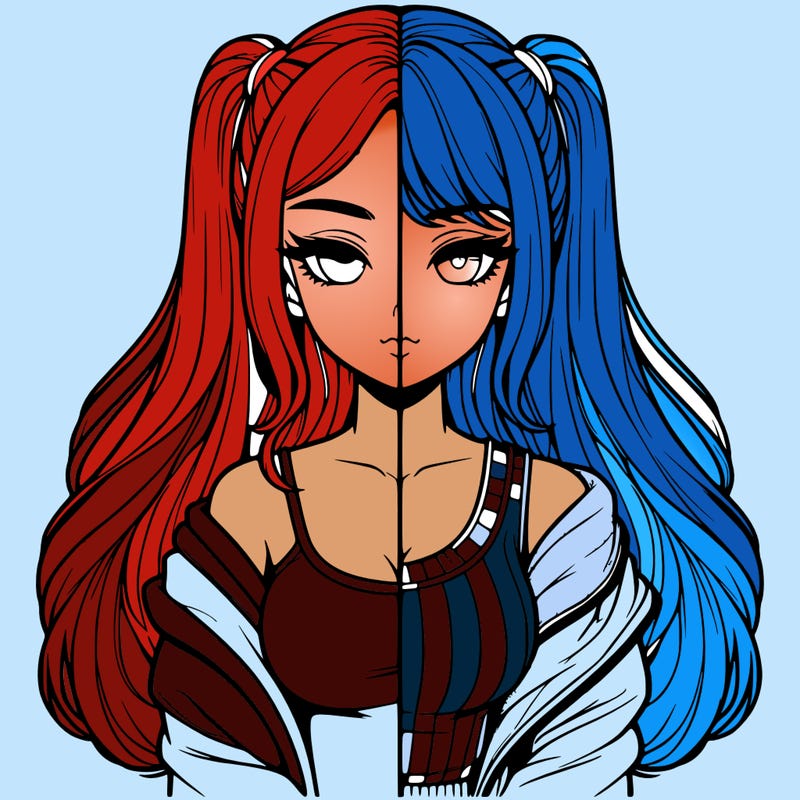 realistic girl split