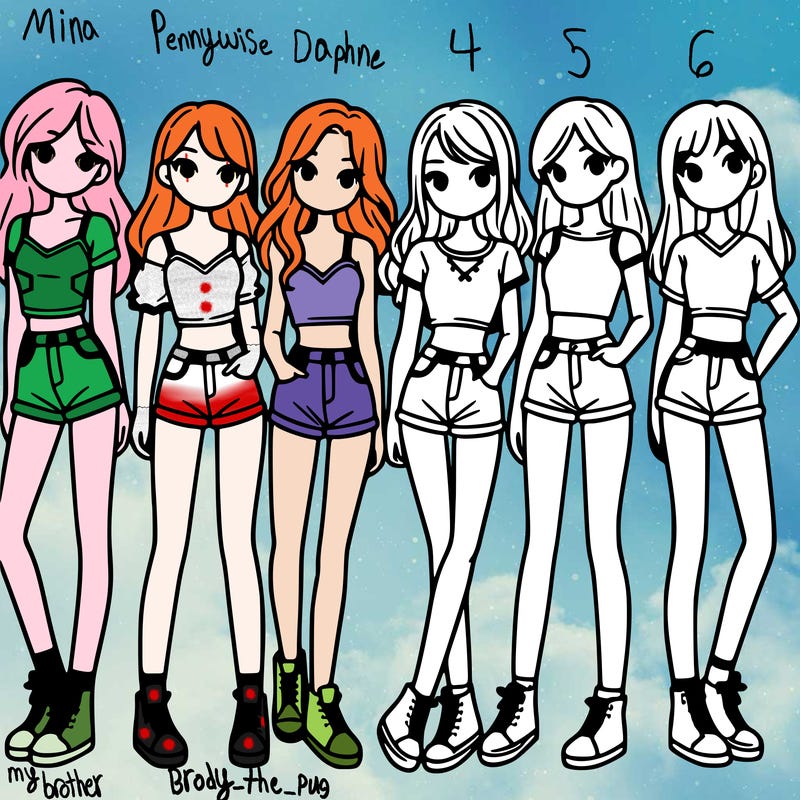 a group of girls wearing crop tops and shorts